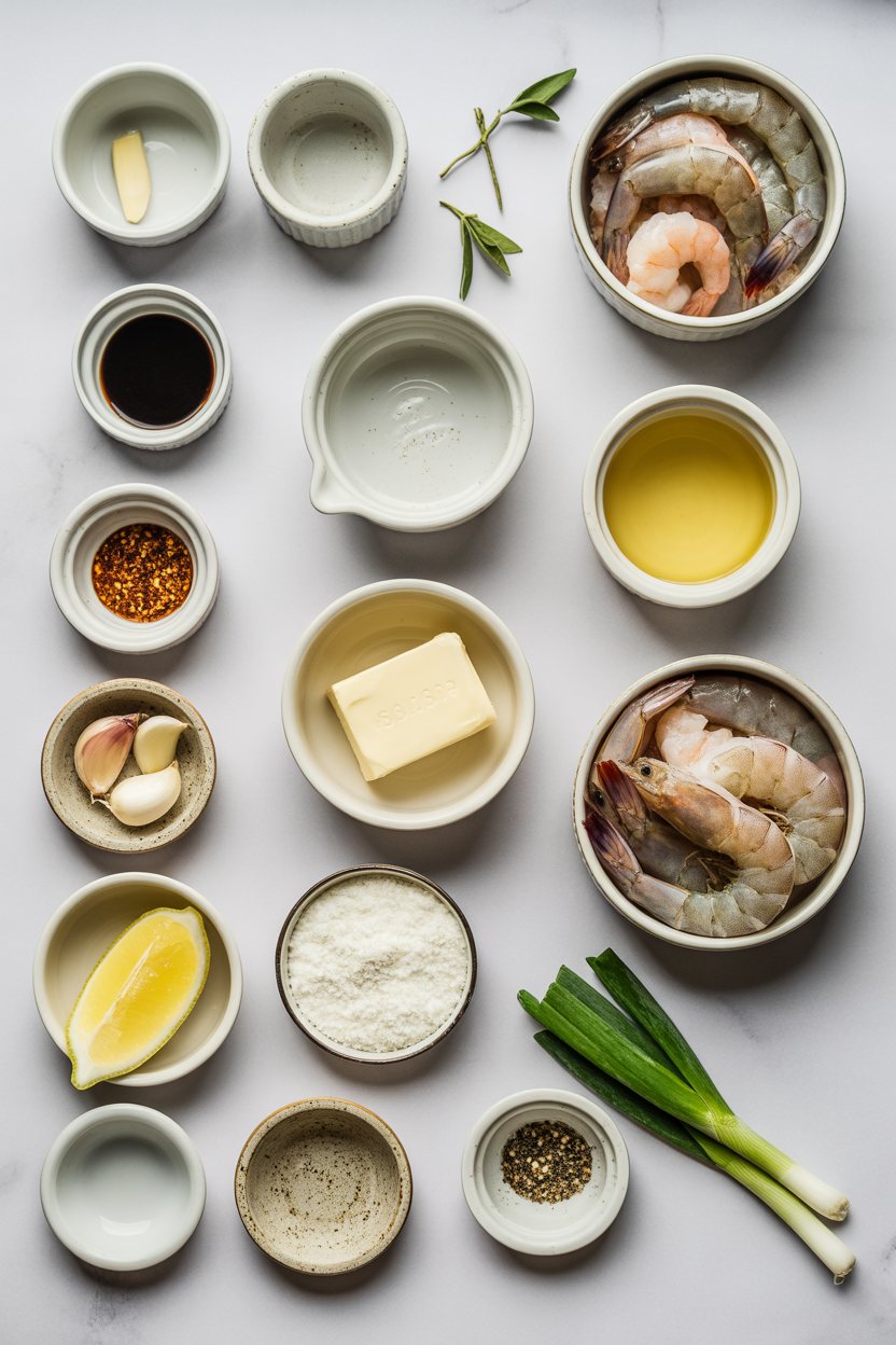 lemon-butter-shrimp-sheet-pan-dinner ingredients