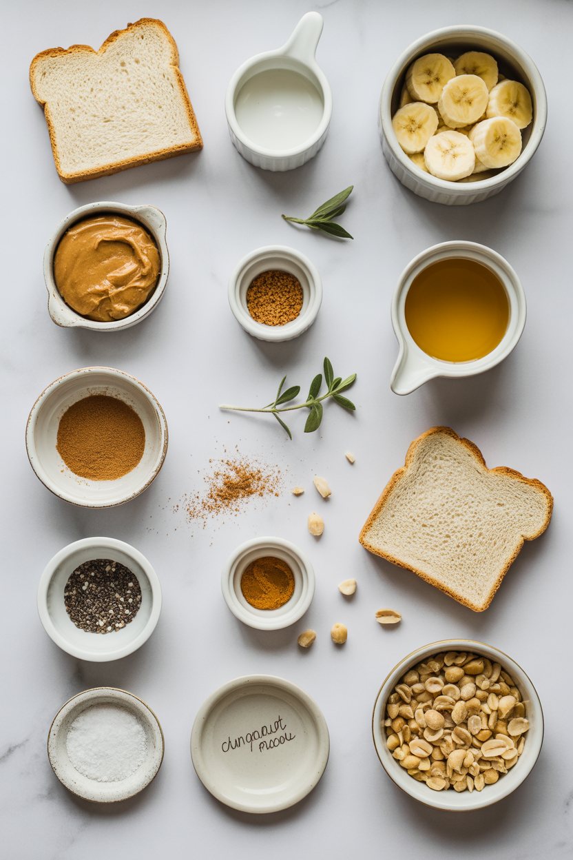 peanut-butter-banana-breakfast-toast ingredients