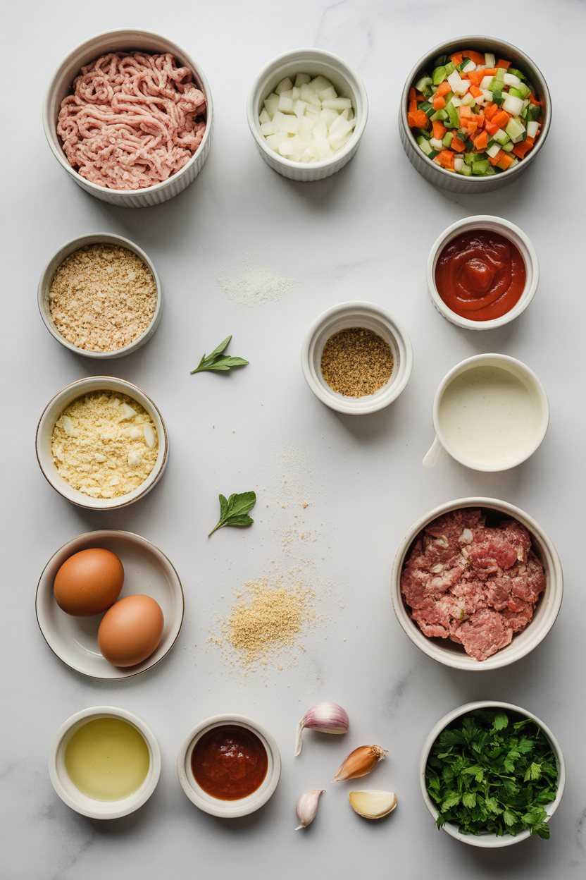 veggie-packed-turkey-meatloaf ingredients