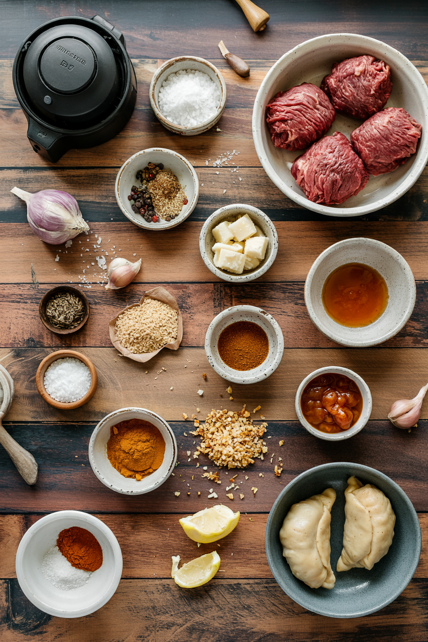 Ingredients for Air Fryer Beef Empanadas