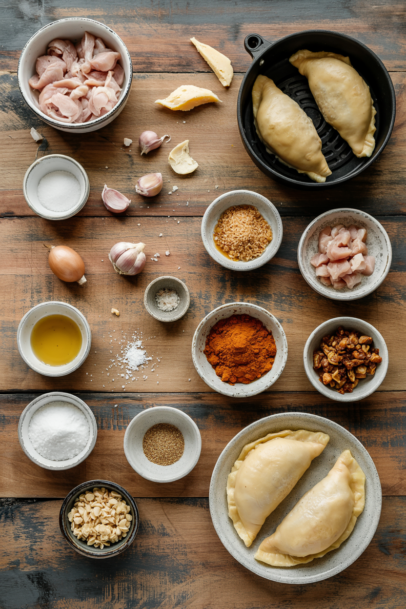 Ingredients for Air Fryer Chicken Empanadas