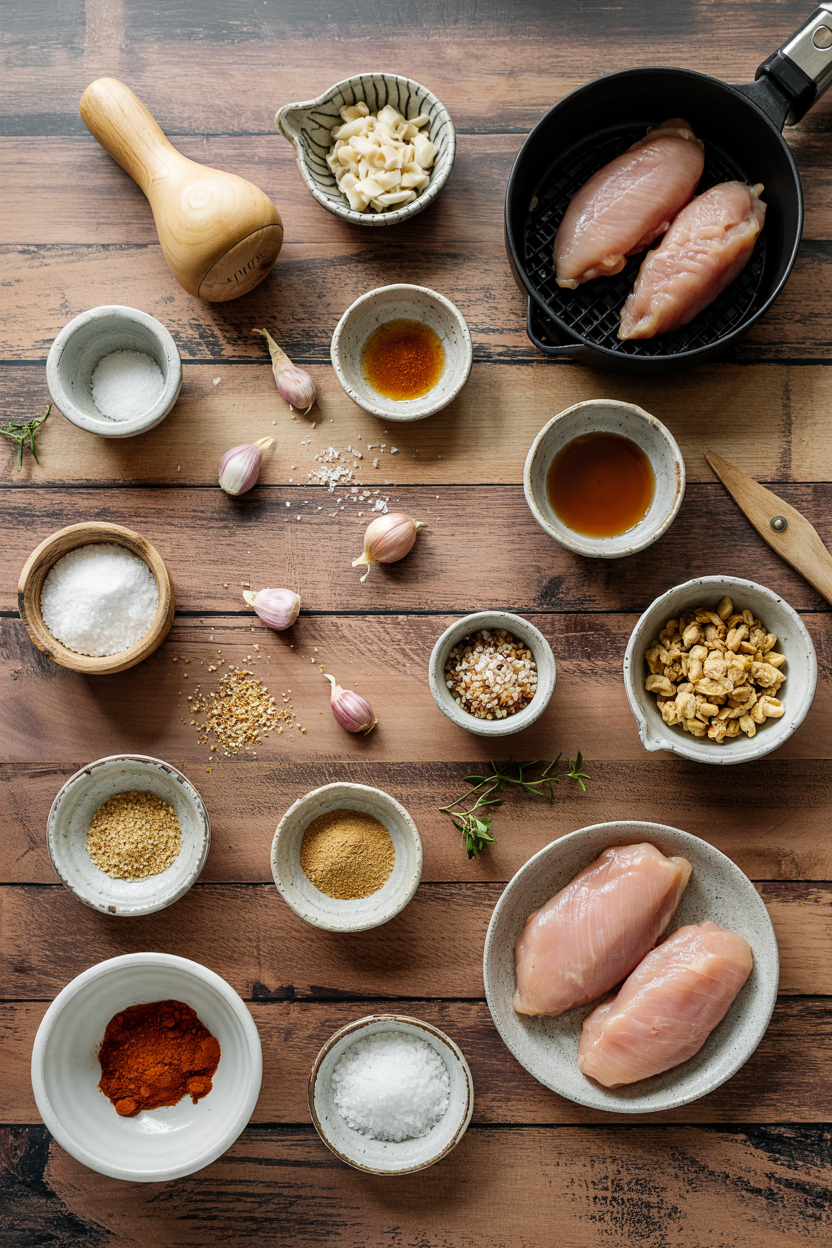 Ingredients for Air Fryer Chicken Katsu Cutlets