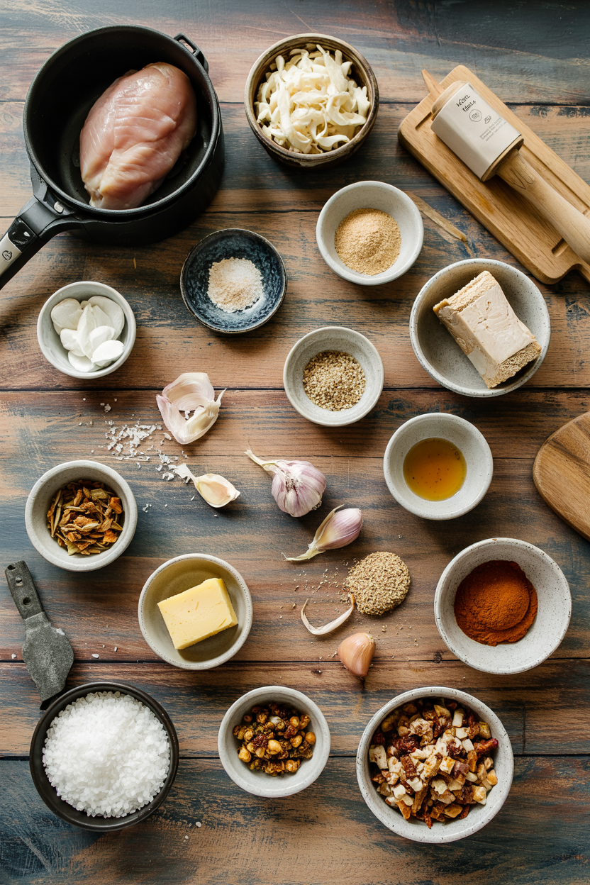 Ingredients for Air Fryer Chicken Kiev