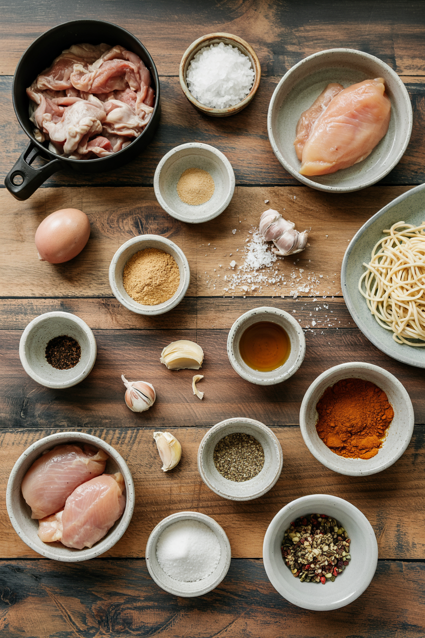 Ingredients for Air Fryer Chicken Milanese