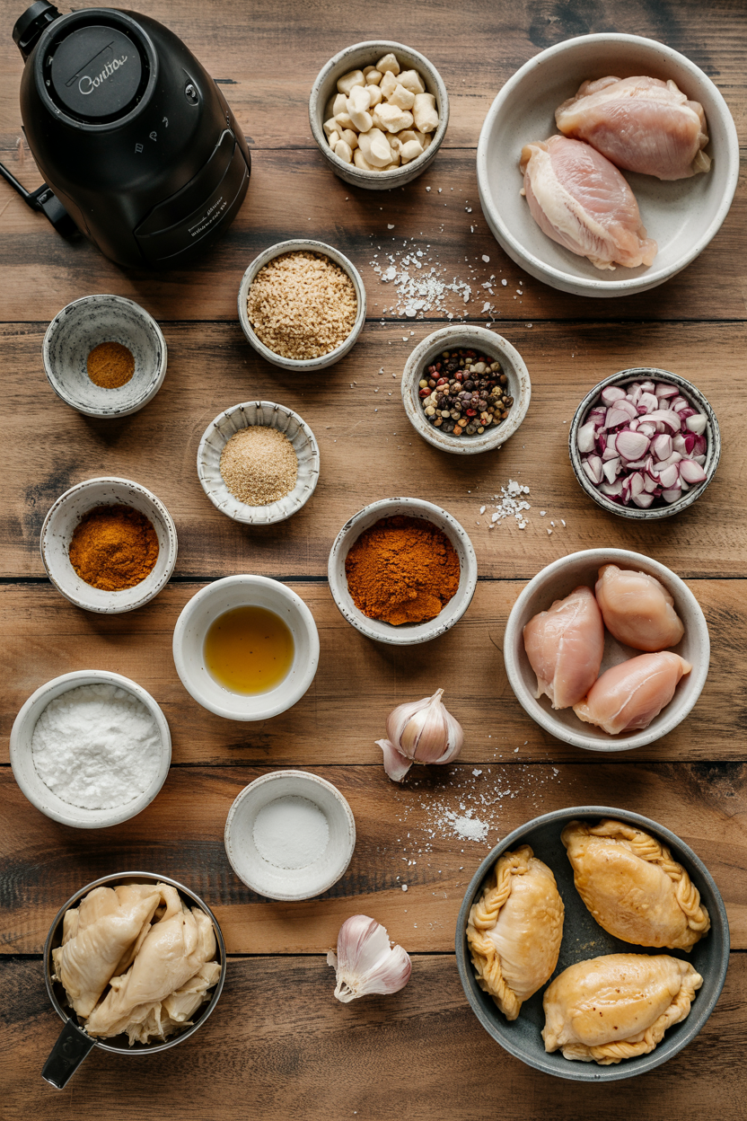 Ingredients for Air Fryer Chicken Pasties