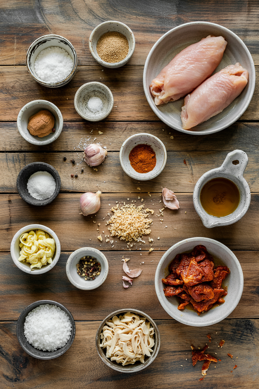 Ingredients for Air Fryer Chicken Schnitzel Rolls