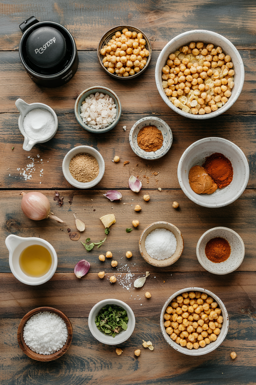 Ingredients for Air Fryer Chickpea Fritters