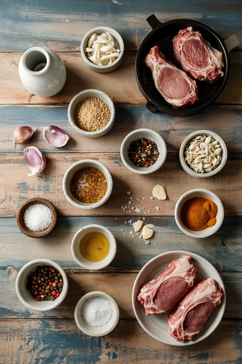 Ingredients for Air Fryer Lamb Cutlets