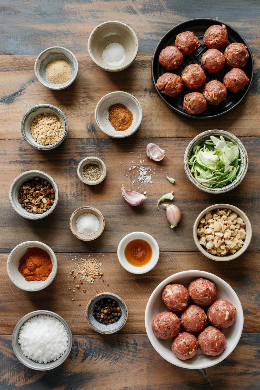 Ingredients for Air Fryer Lamb Kofta