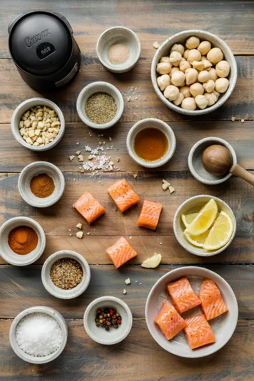 Air Fryer Lemon Pepper Salmon Bites - Air Fryer Lemon Pepper Salmon Bites