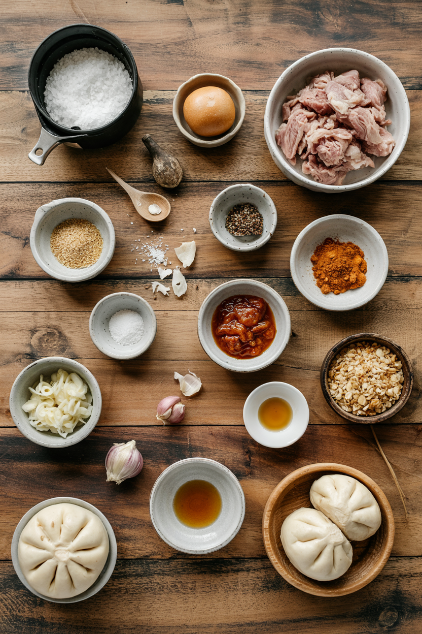 Ingredients for Air Fryer Pork Bao Filling