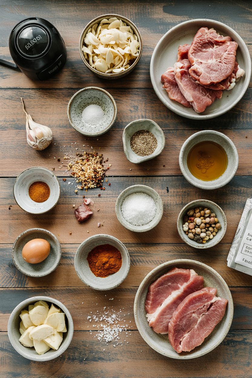 Ingredients for Air Fryer Pork Schnitzel