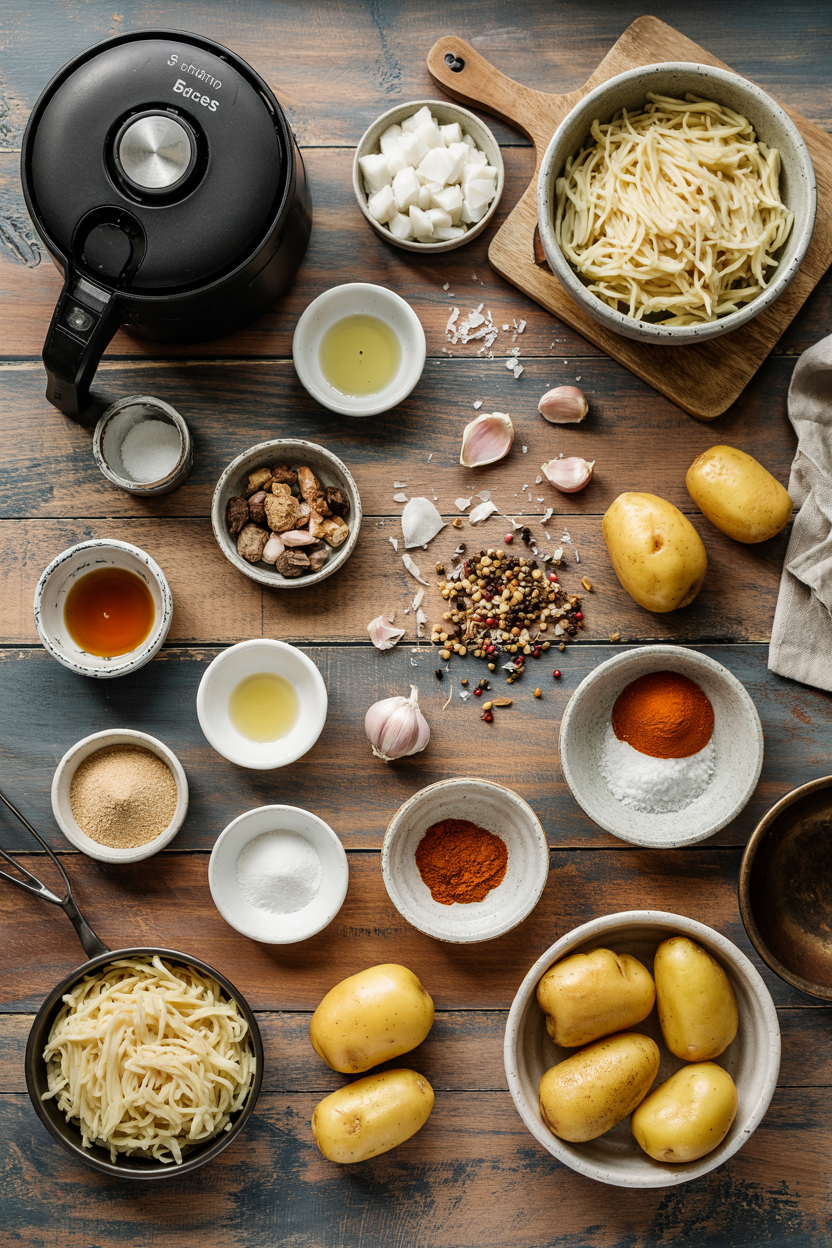 Ingredients for Air Fryer Potato Latkes