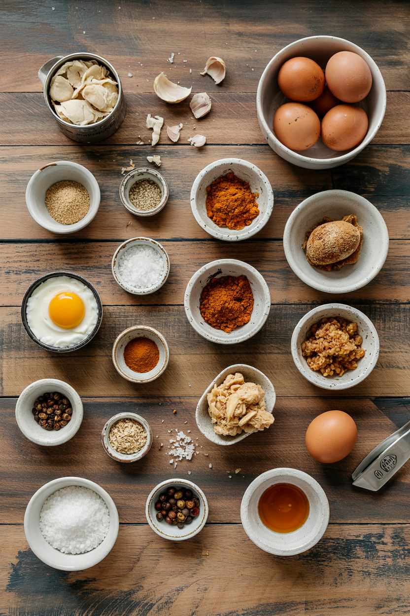 Ingredients for Air Fryer Scotch Quail Eggs