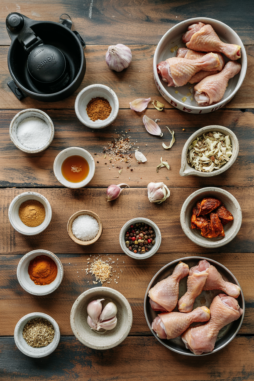 Ingredients for Air Fryer Tandoori Chicken Drumsticks