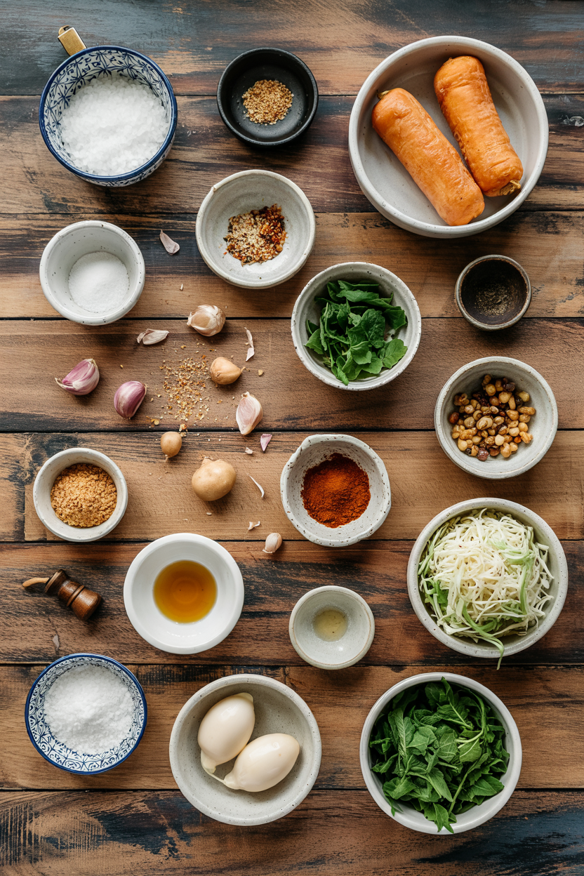 Ingredients for Air Fryer Vegetable Katsu