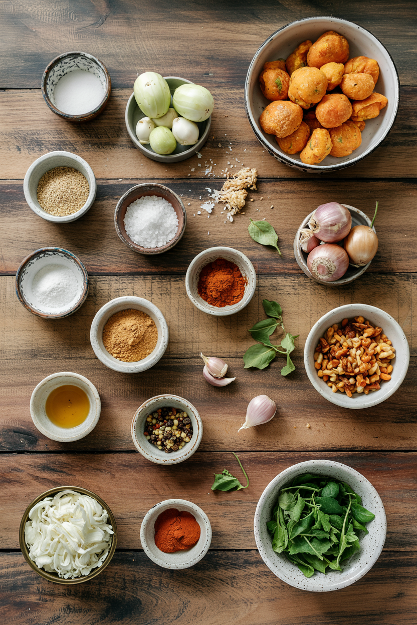 Ingredients for Air Fryer Vegetable Pakoras