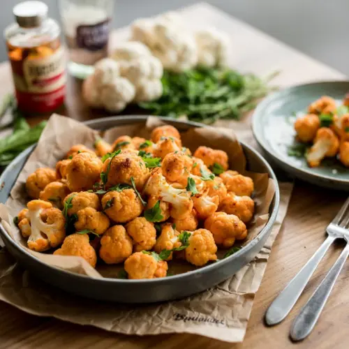 Baked Buffalo Cauliflower Bites
