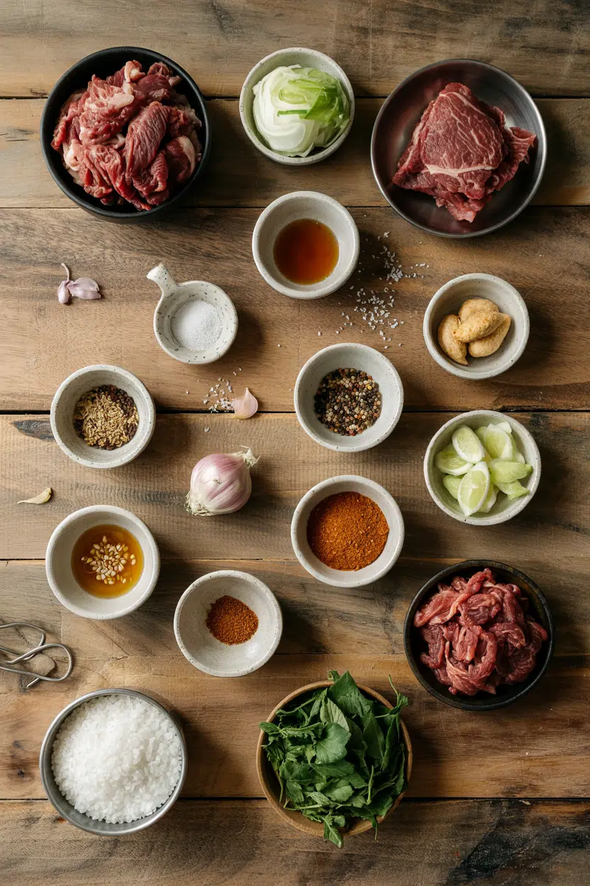 Ingredients for Beef Bulgogi Korean-Style