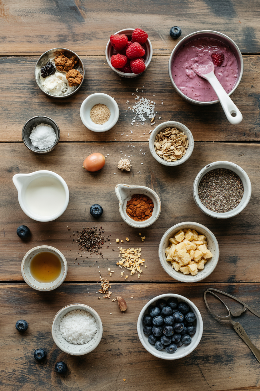 Ingredients for Berry Chia Pudding