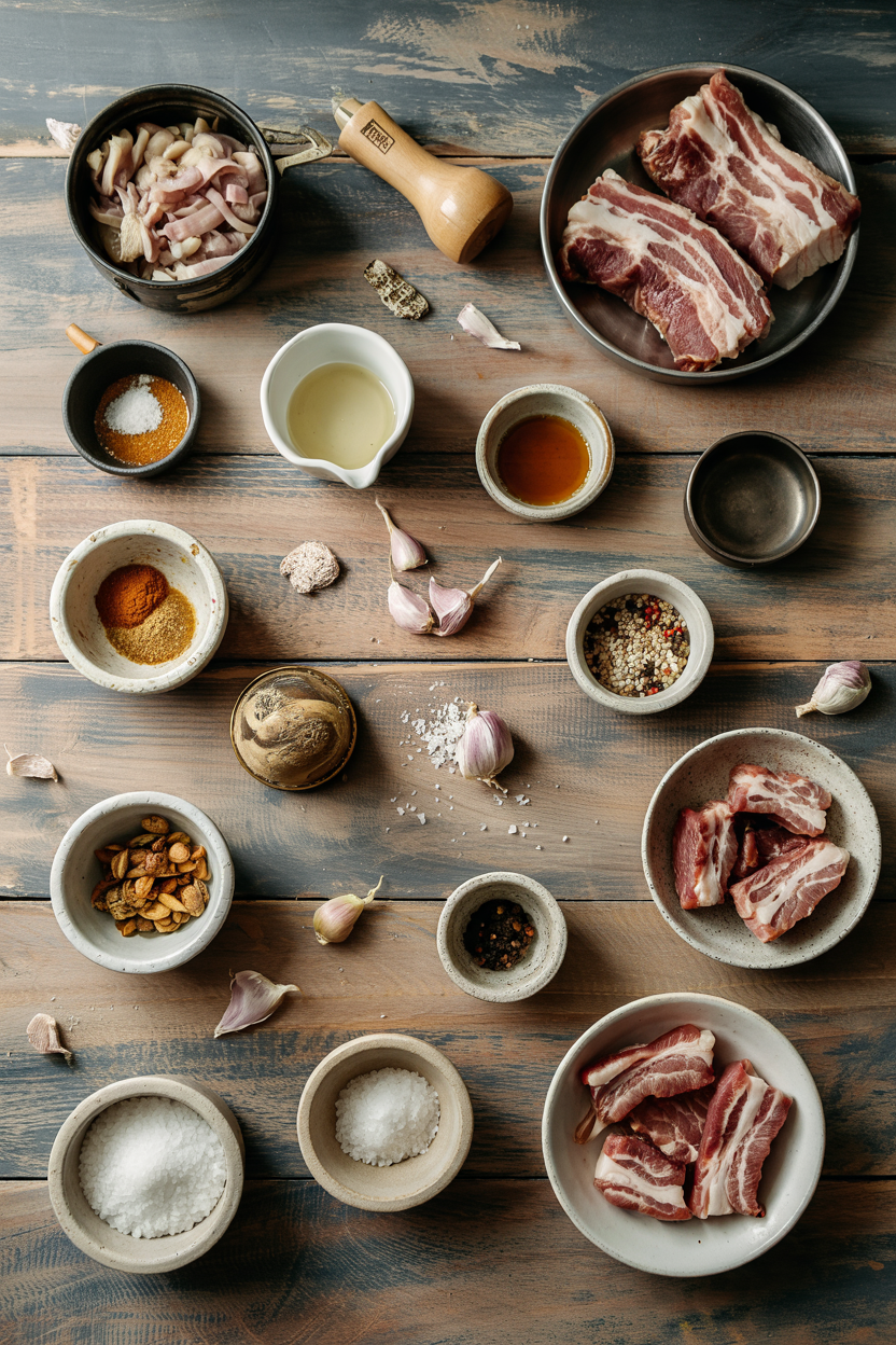 Ingredients for Braised Pork Belly