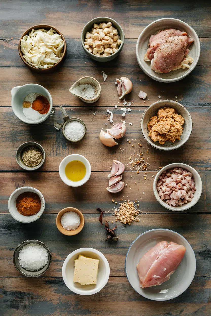 Ingredients for Chicken Cordon Bleu