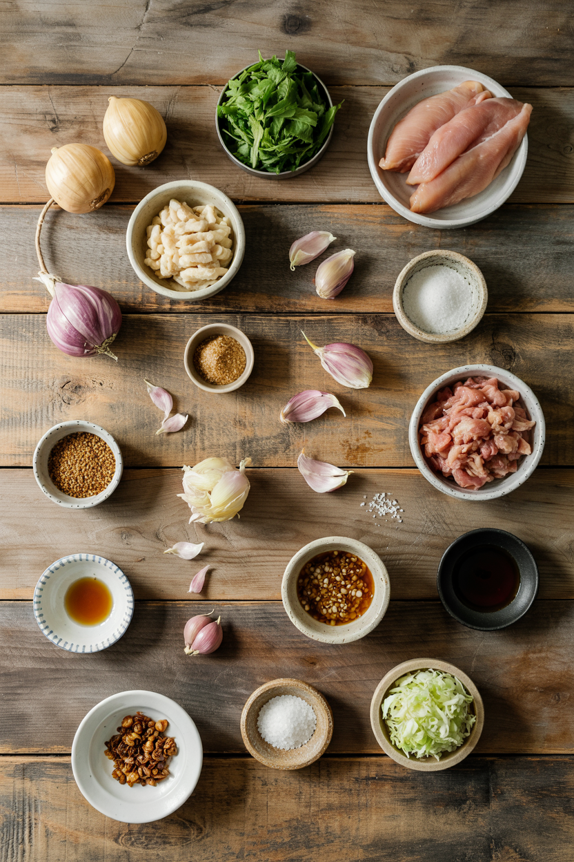 Ingredients for Chicken Katsu Japanese-Style