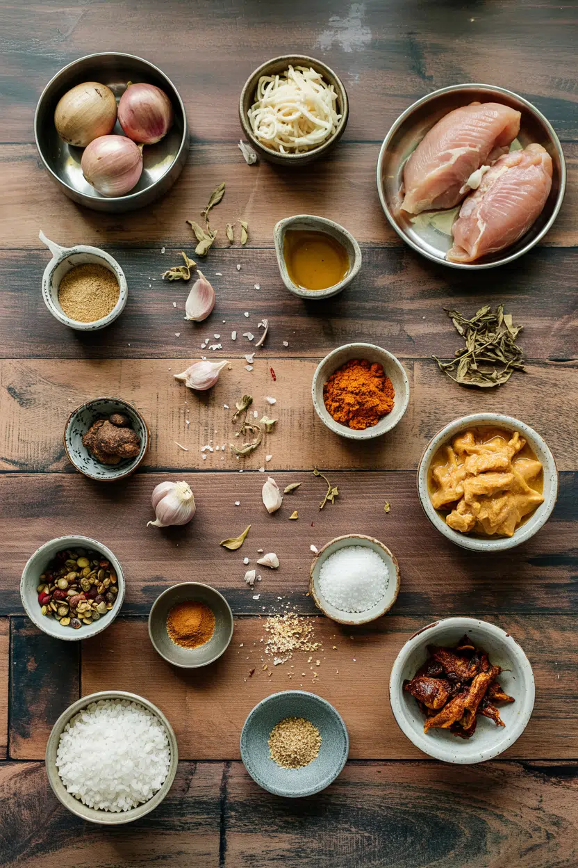 Ingredients for Chicken Korma Indian-Style