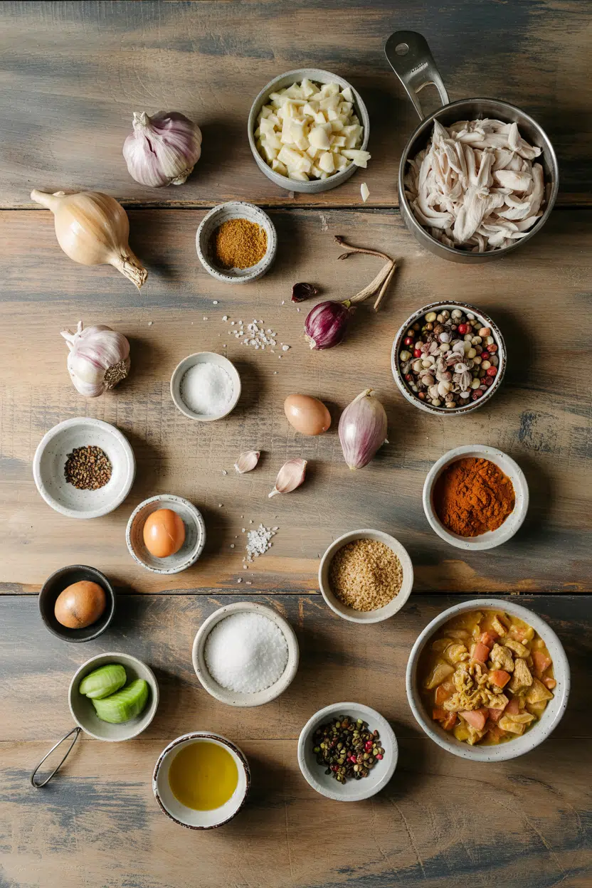 Ingredients for Chicken Mulligatawny Soup