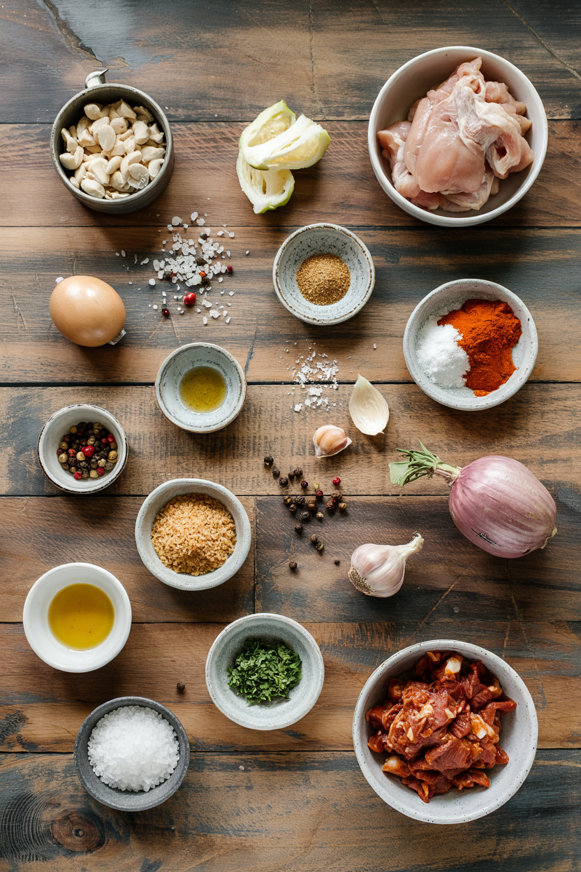 Ingredients for Chicken Vesuvio Chicago-Style