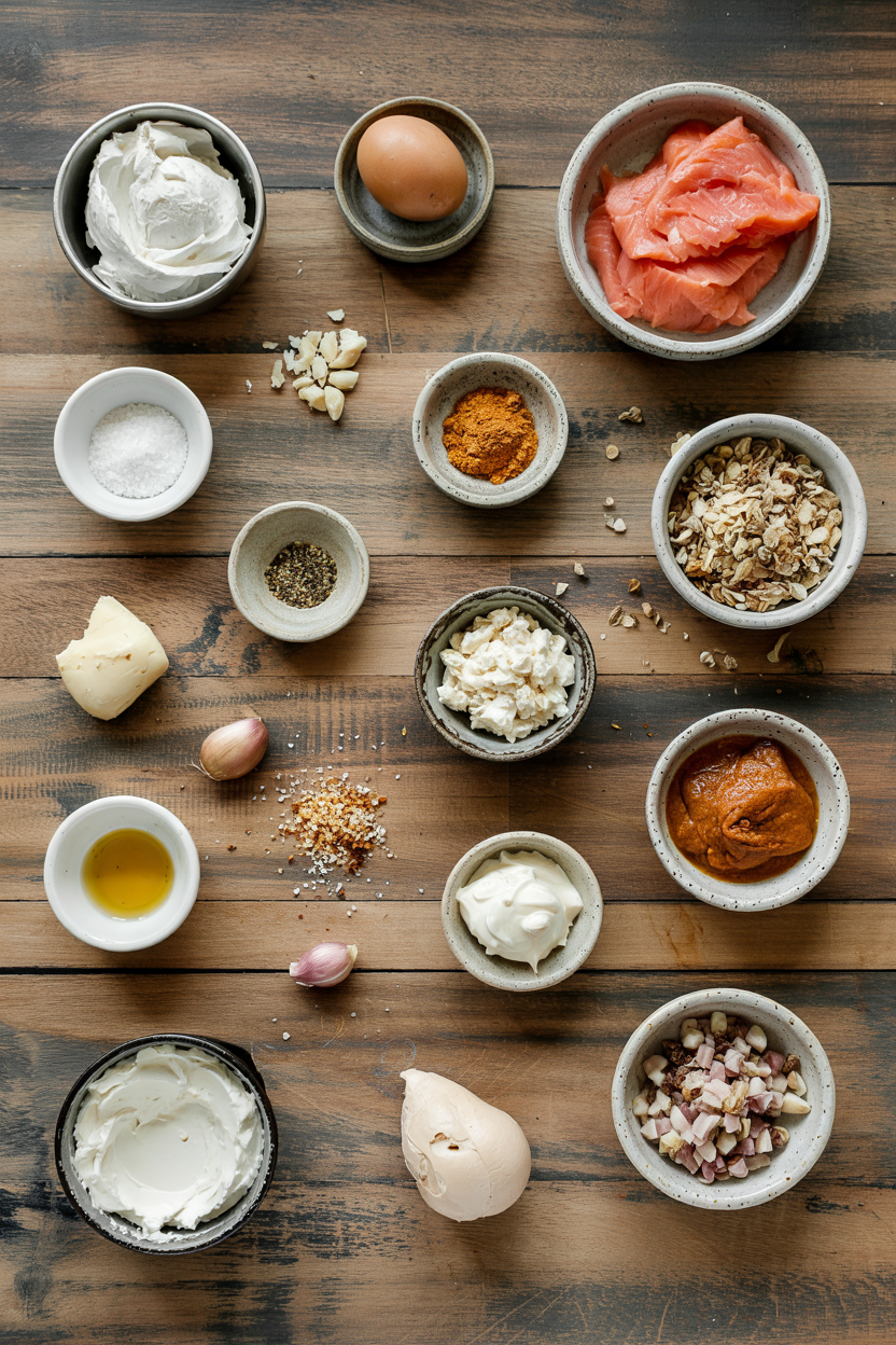Ingredients for Cream Cheese Lox Spread