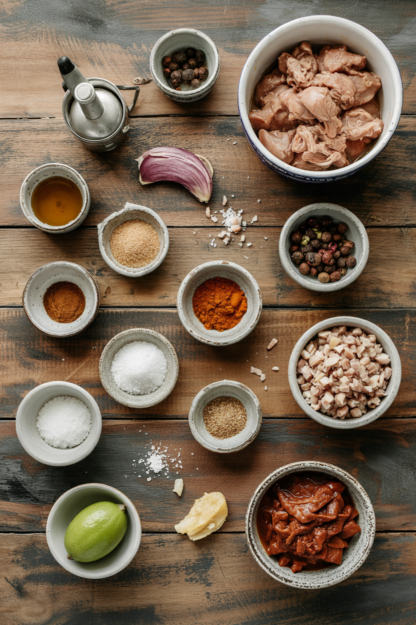 Ingredients for Crockpot Chicken Mole