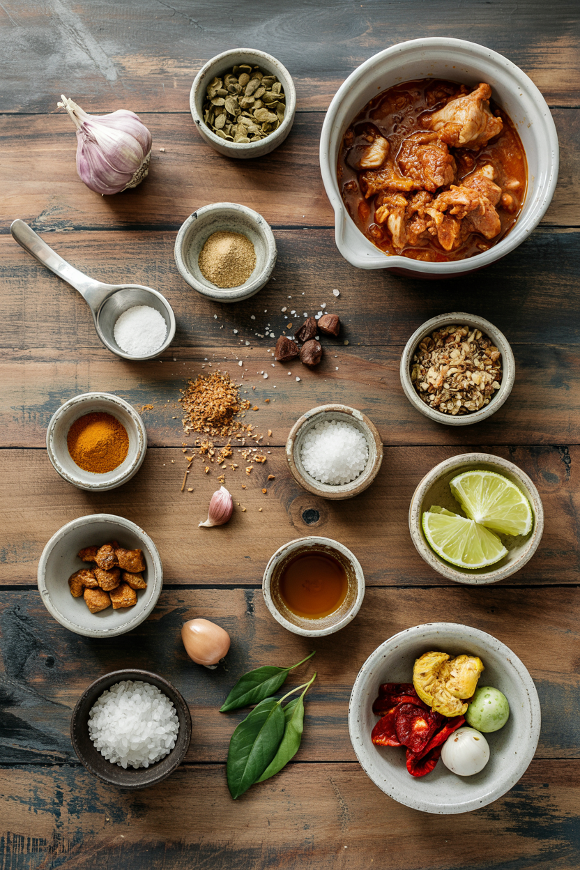 Ingredients for Crockpot Chicken Vindaloo