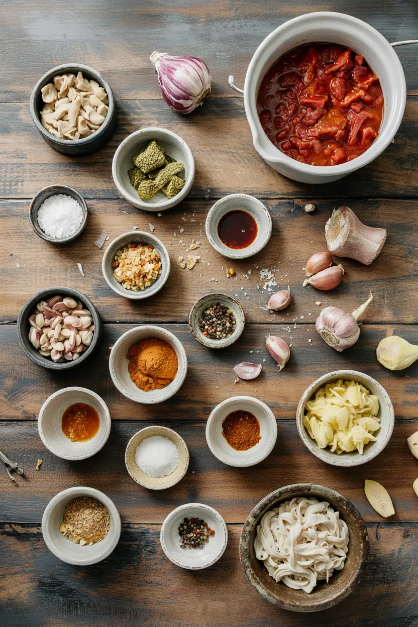 Ingredients for Crockpot Hungarian Goulash
