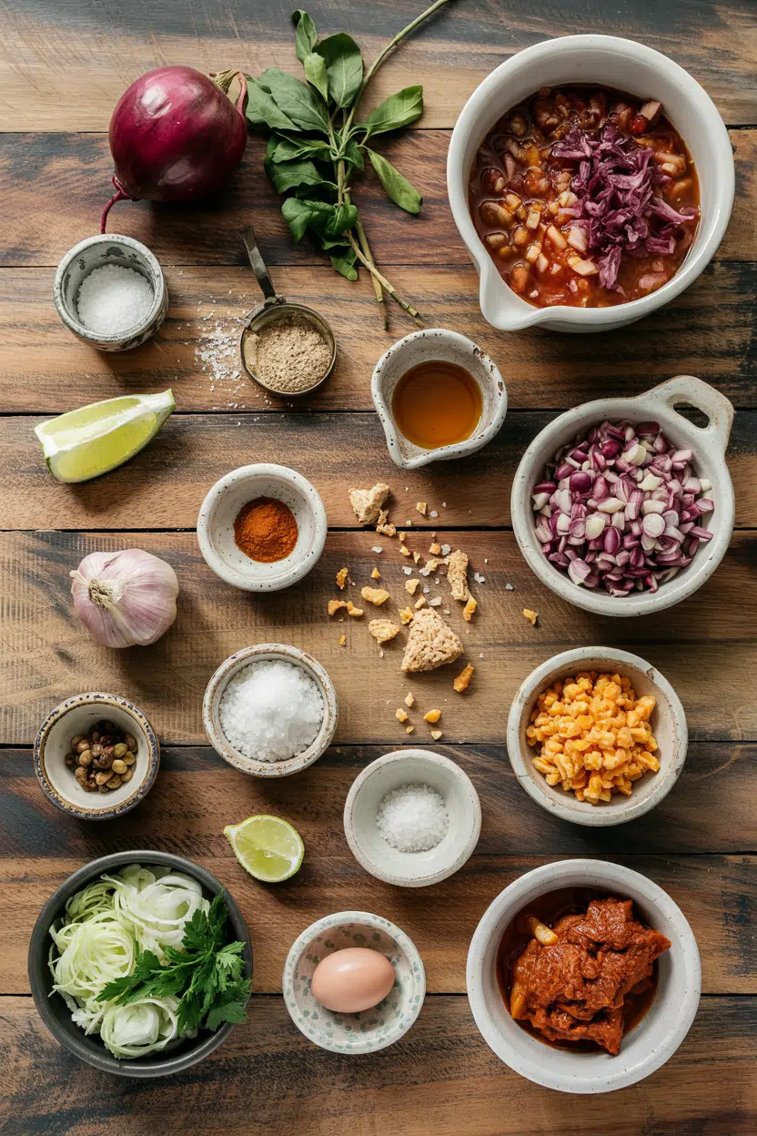 Ingredients for Crockpot Mexican Pozole Rojo