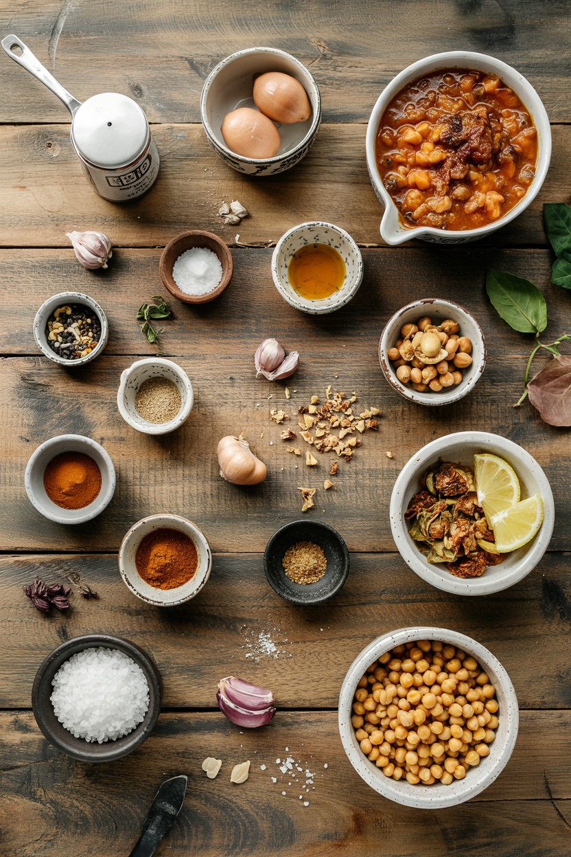 Ingredients for Crockpot Moroccan Chickpea Stew