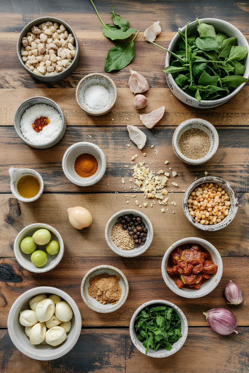Ingredients for Crockpot Pozole Verde