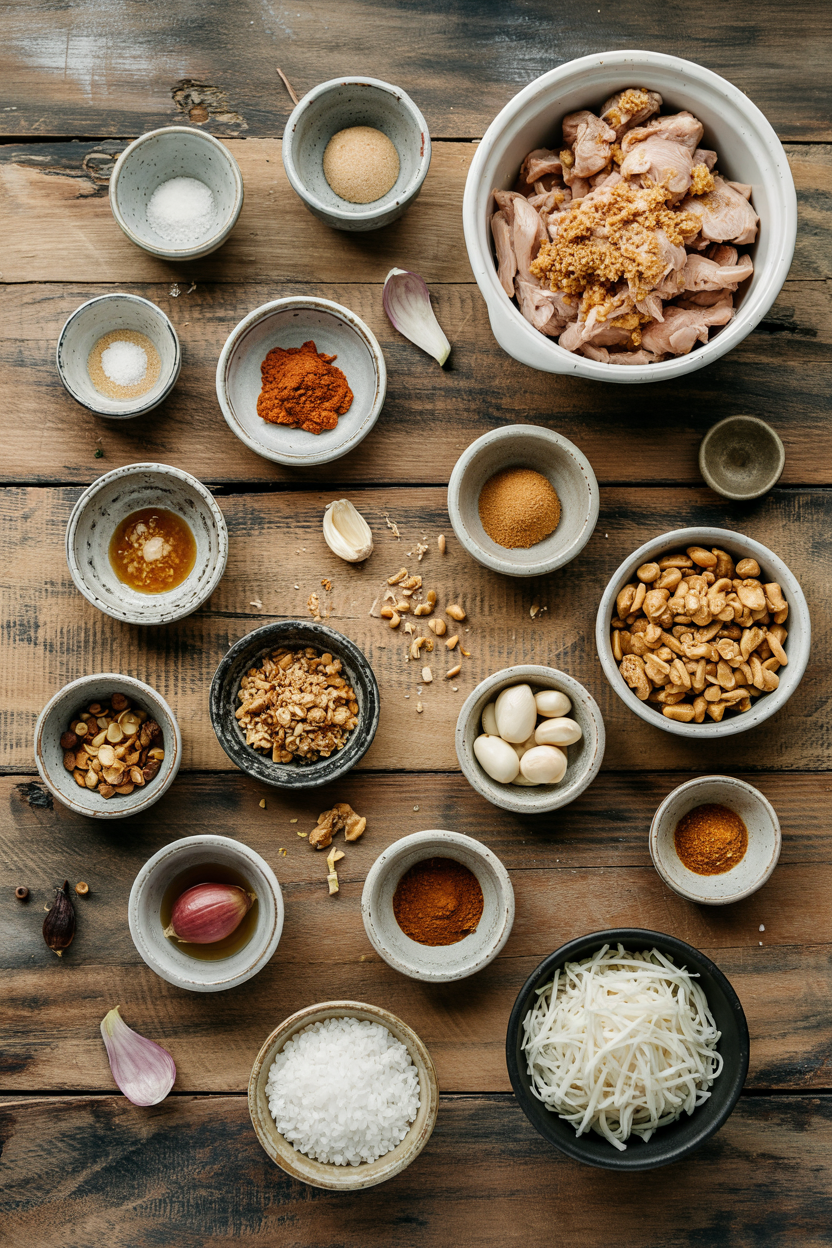 Ingredients for Crockpot Thai Peanut Chicken