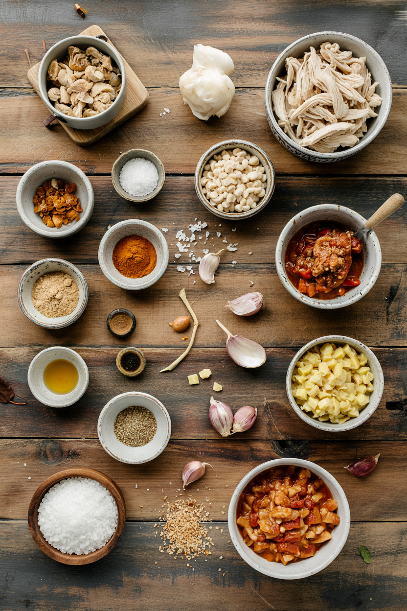 Ingredients for Crockpot White Chicken Chili