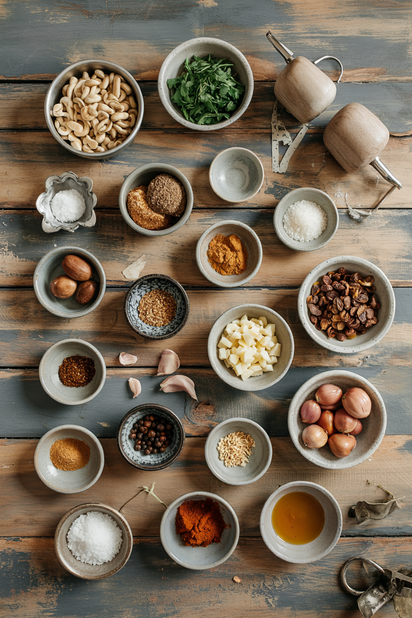 Ingredients for Ethiopian Doro Wat