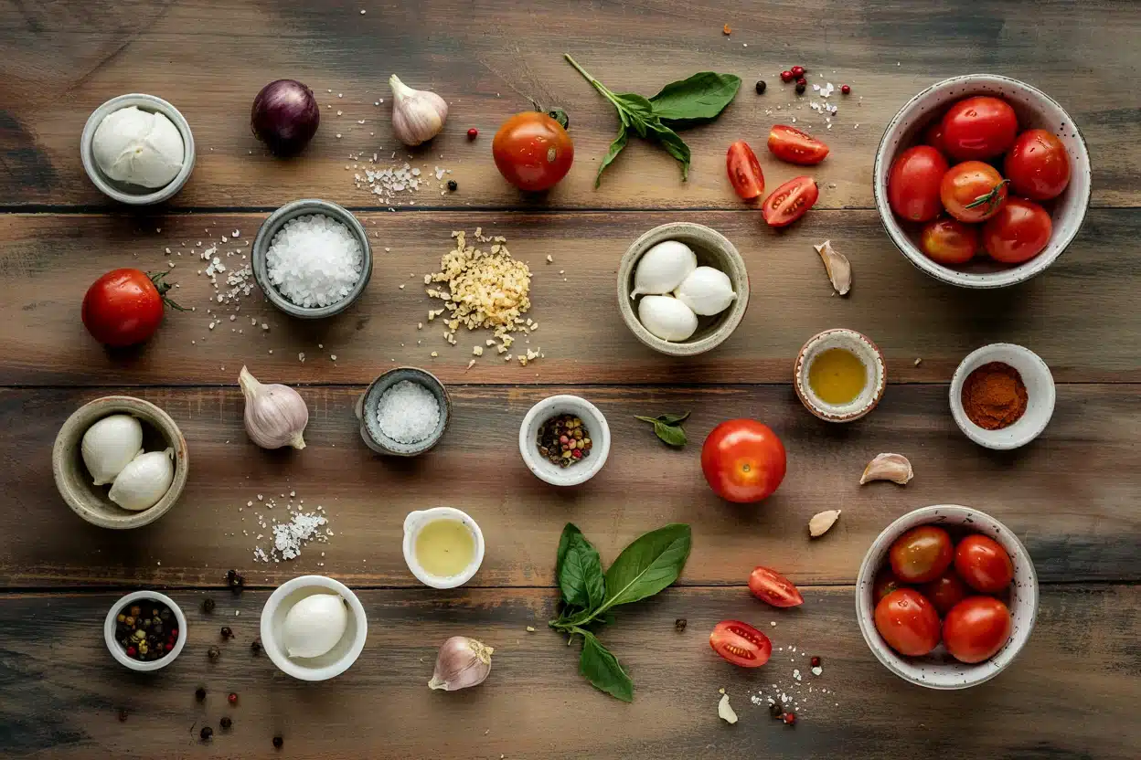 Fresh Tomato Mozzarella Caprese Salad - Fresh Tomato Mozzarella Caprese Salad
