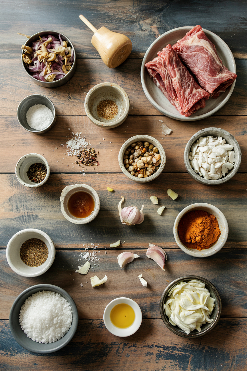 Ingredients for Greek Lamb Gyros
