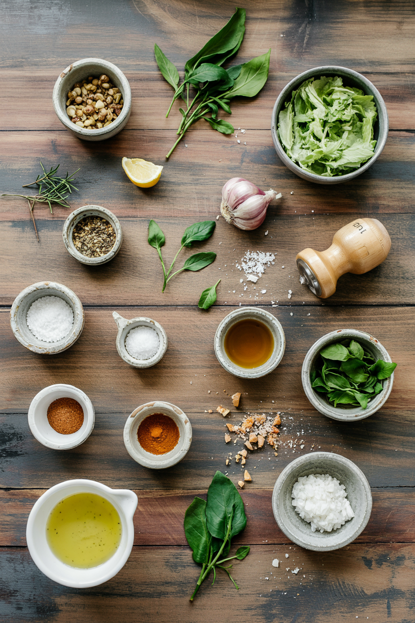 Ingredients for Green Goddess Dressing