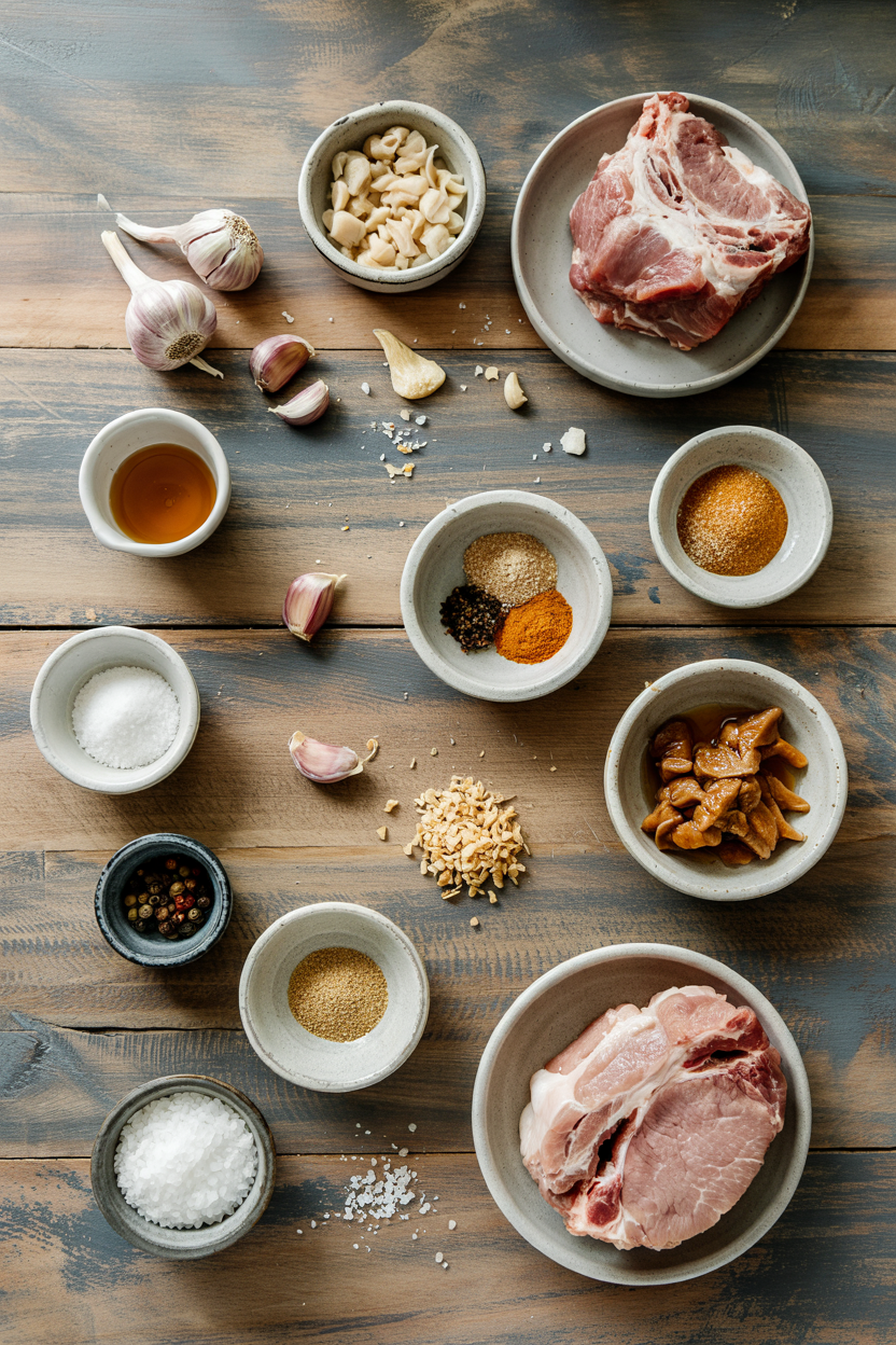 Ingredients for Honey Garlic Pork Loin
