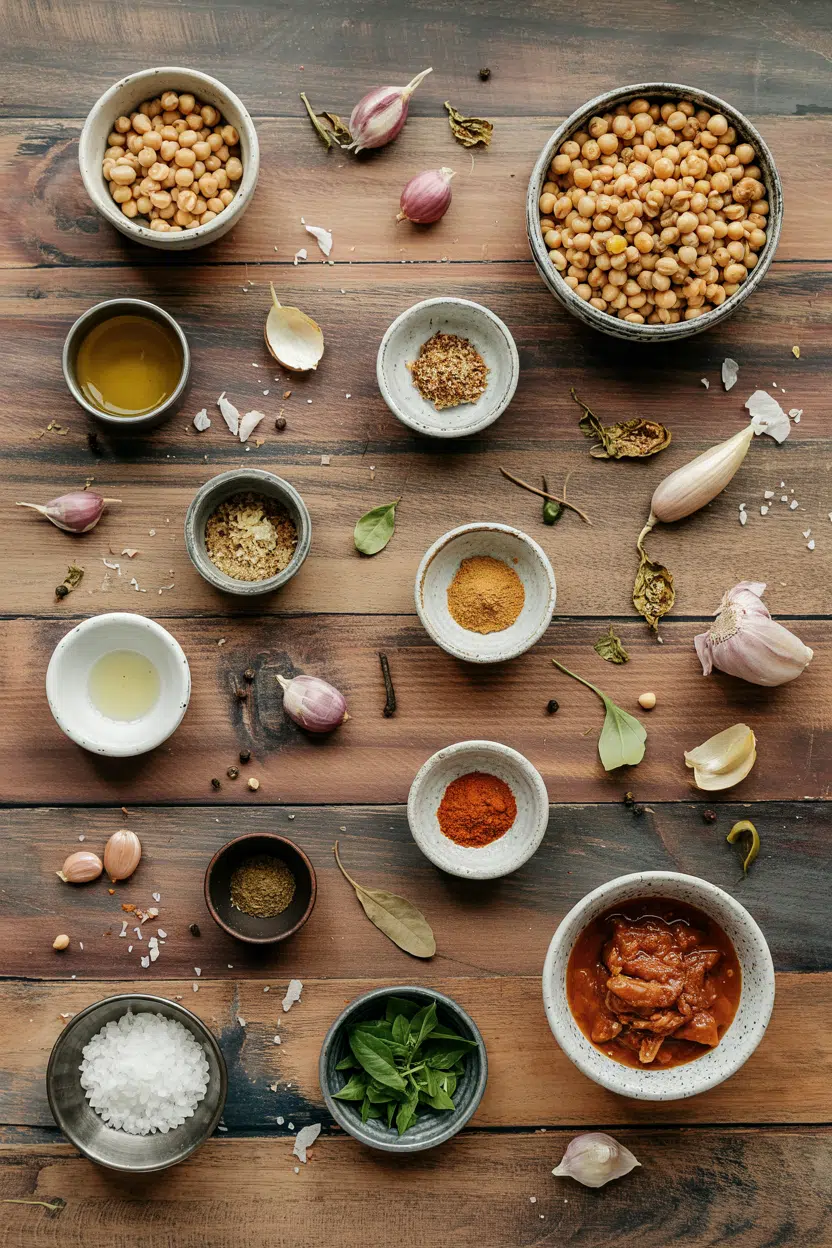 Ingredients for Indian Chana Masala