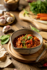 Indonesian Sambal Oelek served on a plate