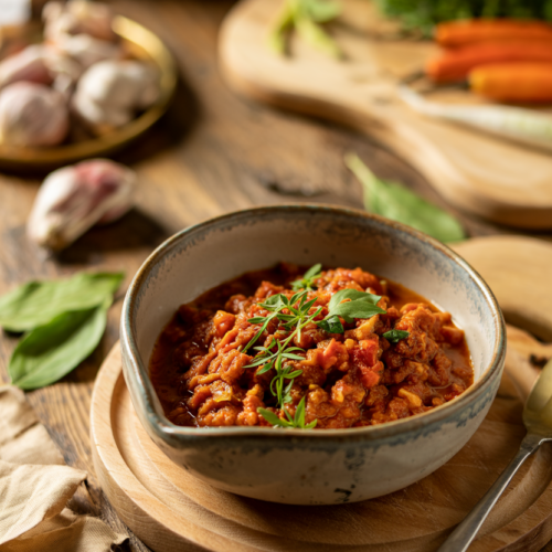 Indonesian Sambal Oelek served on a plate