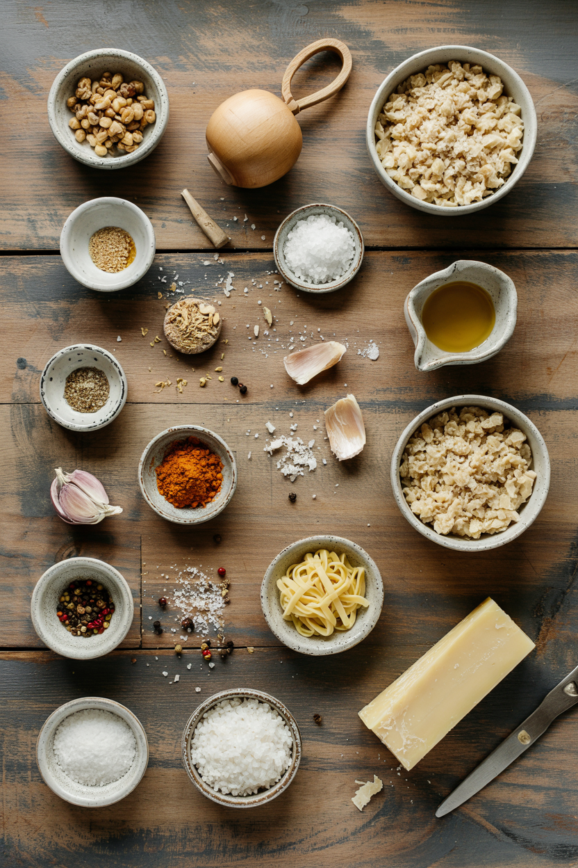 Ingredients for Italian Cacio e Pepe