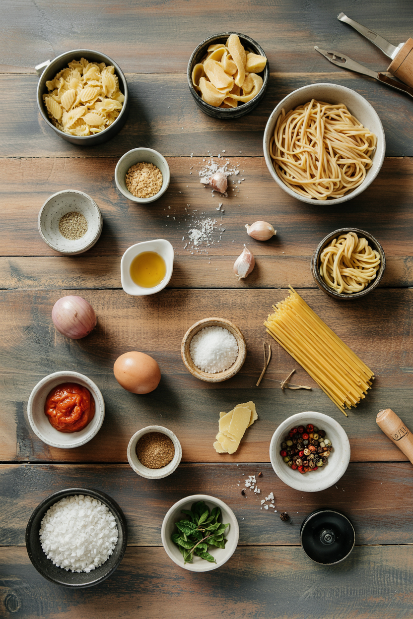 Ingredients for Italian Pasta alla Norma