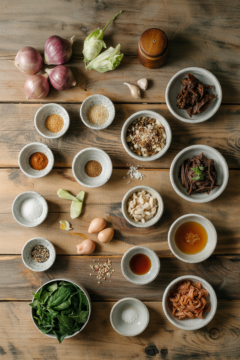 Ingredients for Korean Galbi Jjim